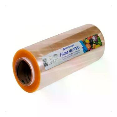 Imagem de Filme PVC Plástico Tecfilm 28CM X 300M para Embalar Alimentos em PVC Uso Culinário Transparente Higipack