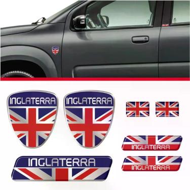 Imagem de Kit Adesivo E Emblema Inglaterra Cromado E Resinado Cromado