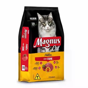 Imagem de Ração Magnus Cat Premium Gatos Adultos Carne 20kg Adimax Alimento Comp