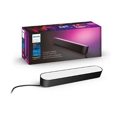 Imagem de PHILIPS Hue Play White & Color Smart Light, Kit de base única, Hub necessário/fonte de alimentação incluída (funciona com Amazon Alexa, Apple Homekit e Google Home), Preto - 7820131U7