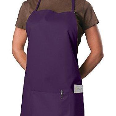 Imagem de KNG Avental ajustável roxo com 3 bolsos para homens e mulheres - Pacote com 6