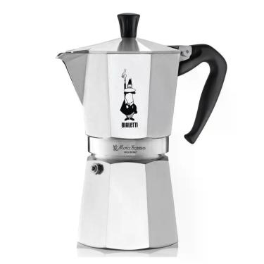 Imagem de Cafeteira Italiana Nuova Moka Express para Café Expresso Alumínio 8 Lados 0.6L Cozinha Prata Bialetti
