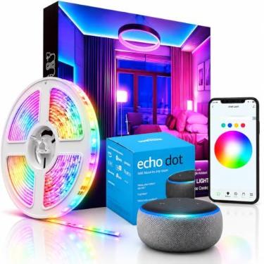 Imagem de Fita Led Inteligente Alexa Wifi RGB 5 Metros - Compatível Echodot Alexa/GoogleHome Led SMD 5050