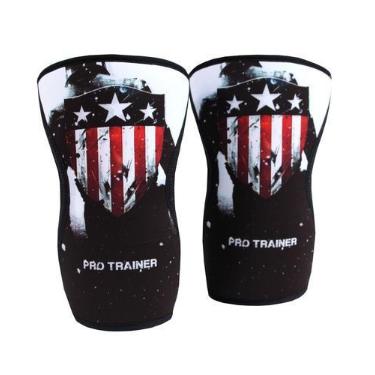 Imagem de Joelheira Neoprene Ajustável Funcional Pro Trainer, Azul, M