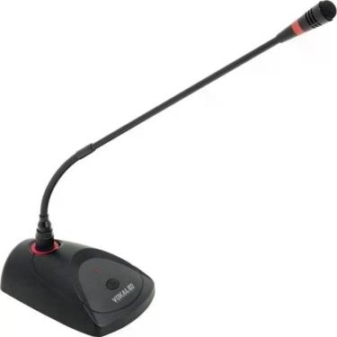Imagem de Microfone de Mesa VMM-145 para Reuniões e Conferências com Haste Articulável e LED Power Preto Vokal