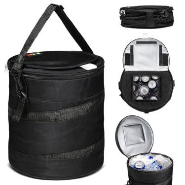 Imagem de Bolsa térmica isolada para carrinho de golfe CUOFYUNL Bolsa refrigeradora dobrável para carrinho de golfe para viagens ao ar livre e caminhadas