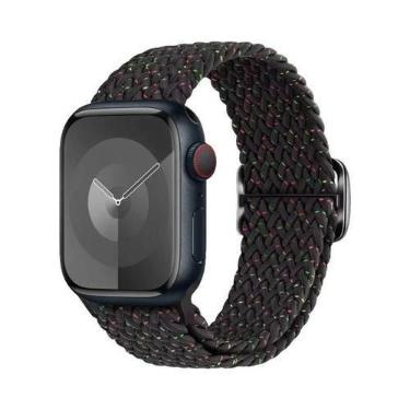 Imagem de Pulseira Ajustável De Elástico Trançado Para Apple Watch 45mm 49mm 44m