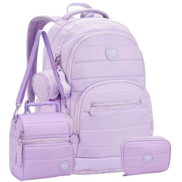 Imagem de Kit Mochila De Costas 19 Laptop Lancheira E Estojo Box - Seanite