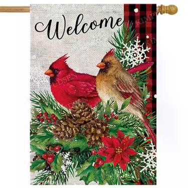 Imagem de Bandeira de jardim KIMPUDSEN Winter Cardinals 71x102 cm