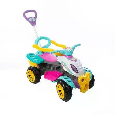 Imagem de Carrinho De Passeio Infantil Quadriciclo Haste Pedal - Menina - Maral