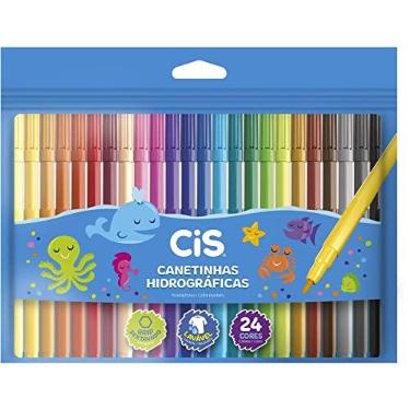 Imagem de Caneta Hidrografica Cis Lavavel 24 Cores Cx Com 10-104099