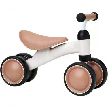 Imagem de Bicicleta de Equilíbrio 4 Rodas Infantil Aro 12 Meses a 3 Anos Guidão Móvel Macio Branco Buba
