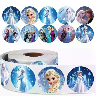 Imagem de Rolo De Adesivos Congelados Da Elsa Com 500 Peças Para Decoração De Ge