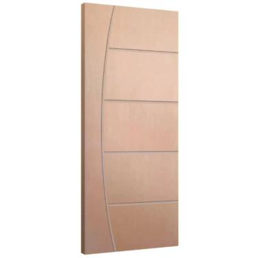 Imagem de Porta De Madeira Ipê Champanhe Friso 09 Ls Enc Jb Portas Medida 2,10x70cm