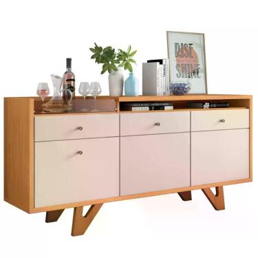 Imagem de Balcão Aparador Buffet Ellora H01 Off White/cinamomo - Mpozenato
