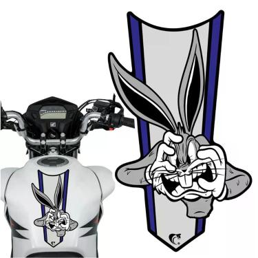 Imagem de Adesivo Faixa Gravata Sem Resina Moto Pernalonga Azul Cor Azul