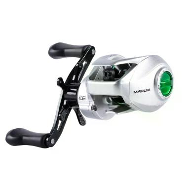 Imagem de Carretilha para Pesca Luke 5 Rolamentos Freio Magnético Prata Maruri Fishing 200G