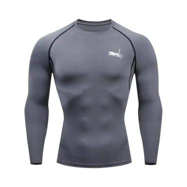 Imagem de Camiseta Masculina De Manga Longa Dry Fit Para Academia, Fitness E Esp