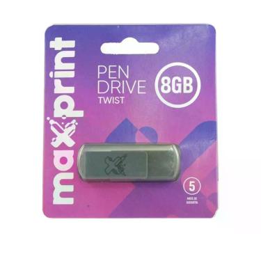 Imagem de Pen Drive Maxprint Twist Cinza - 8GB