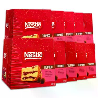 Imagem de Panettone Trufado Chocolate Meio Amargo Kit 10un Nestlé 450g