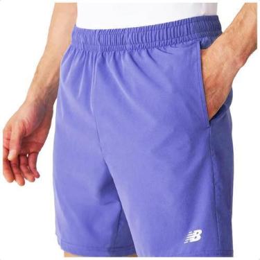 Imagem de Bermuda New Balance Sport Essentials 7 Masculino, GG, Roxo