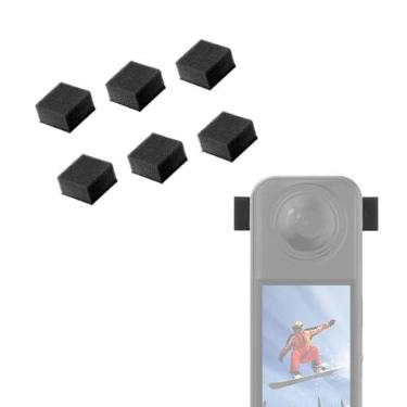 Imagem de Abafador de vento de microfone Insta 360 X5, junta de espuma de para-brisa com redução de ruído FotStdio para filtro pop de microfone Insta360 X4 / X3 6 peças