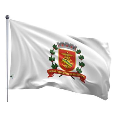 Imagem de Bandeira do Município de Santos Uma Face Estampada Tamanho 90x128cm - 