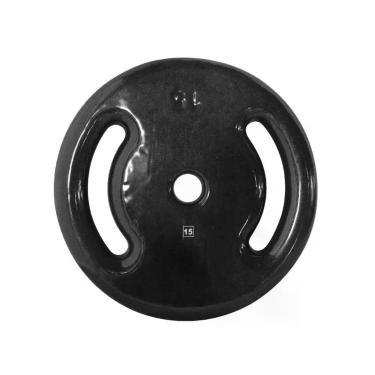 Imagem de Anilha Ferro Fundido Emborrachada Fitness Academia 15,0 Kg - ANILHAS F