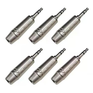 Imagem de Kit 6 Plug P2 Macho Estéreo Prof Para Celular Mesmo com Capa - Roxtone