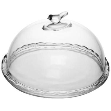 Imagem de Queijeira Bird 20cm Com Tampa Cristal Wolff Elegante Mesa Po