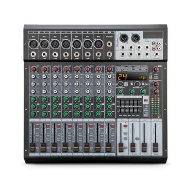 Imagem de Mesa de Som Amplificada de Canais com 99 Efeitos DSP, Amplificador de 500W×2, Bluetooth, USB/MP3, Phantom Power de 48V, EQ de 5 Bandas - Mesa de Mixagem Profissional (VDA309L-220V)