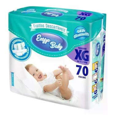 Imagem de Kit Com 4 Pacotes Enzzo Baby XG Com 280 Fraldas Revenda Atacado Barato