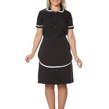 Imagem de Uniforme de copeira camareira governanta Vestido de Copeira + Avental 
