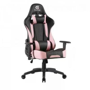 Imagem de Cadeira Gamer Cruiser Fortrek, Suporta até 135Kg, Preto/Rosa