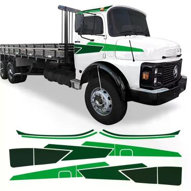 Imagem de Adesivo Faixa Lateral Mercedes Mb 1113 1313 1513 Cor Verde