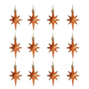 Imagem de Generic 12x Enfeites de de Natal, Nórdico, Decorações Criativas de Natal Caixa de Presente Pingentes para Paredes Saias de Árvores Bolsas, Cor bronze
