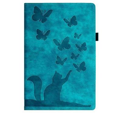 Imagem de Capa para tablet Compatível com Samsung Galaxy Tab S6 Lite 10,4 polegadas modelo 2022/2020 (SM-P610/P613/P615/P619) Suporte dobrável em relevo Capa protetora Flip Case à prova de choque PU Couro Slot