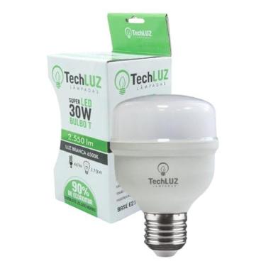 Imagem de Lâmpada Led Super Bulbo 30w Alta Potência Bivolt Branco Frio- Techluz