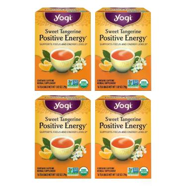 Imagem de Tea Yogi Sweet Tangerine Positive Energy 16 saquinhos de chá x 4 pacot