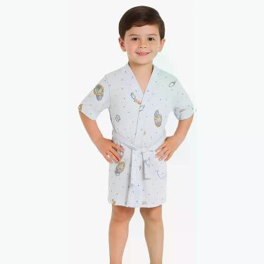 Imagem de Roupão Infantil Malha Felpuda Com Capuz 230g-m² Bene Casa