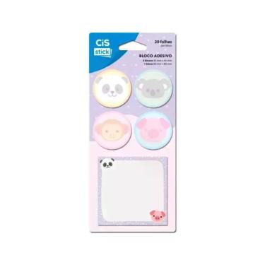 Imagem de Bloco Adesivo - 5 Blocos Com 20 Folhas Cis Stick Bichinhos