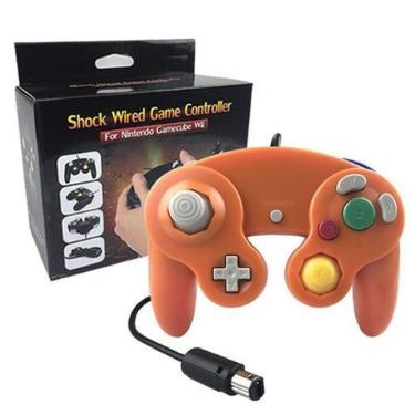 Imagem de Controle Para Game Cube Nintendo Wii/U Switch Computador Laranja - Tec
