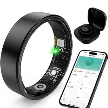 Imagem de Anel inteligente de titânio à prova dágua com Bluetooth, minimalista, 