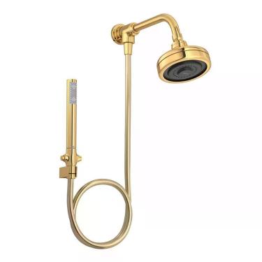 Imagem de Chuveiro Deca Acqua Plus 1990.gl.std.kit.n De Parede Com Desviador Gold