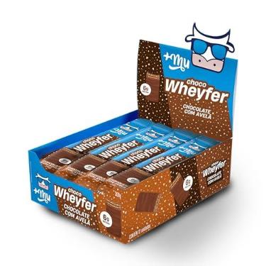 Imagem de Wafer Proteico +Mu Chocowheyfer - Chocolate com Avelã - 12 unidades 25g | 6g de Proteína, Zero açúcar, Crocante