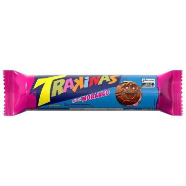 Imagem de Biscoito Recheado Morango Trakinas 126g