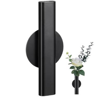 Imagem de Baluue Vaso de parede de metal para flores, suporte de plantas para pendurar vasos de parede usado para exibir flores falsas secas e falsas e decoração de casa, decoração de arte