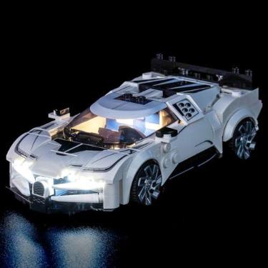 Imagem de LocoLee Kit de luz compatível com Lego 77240 Bugatti Centodieci Hyper Sports Car – Sem modelo apenas luz, acessórios de iluminação LED compatíveis com Lego 77240