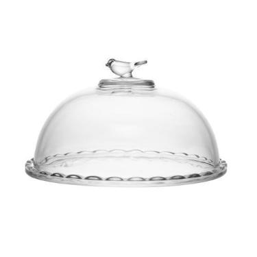 Imagem de Queijeira Bird 20cm com Tampa em Cristal Ecológico Wolff