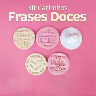 Imagem de Kit Carimbos Frases Doces - 5 Cm - 1 Unidade - BlueStar - Rizzo